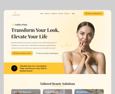 Golden Pulse Hair Removal Landing Page