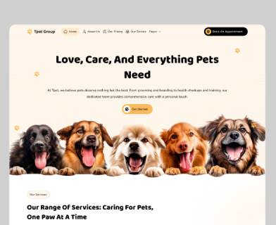 Tpet - Pet Care Website