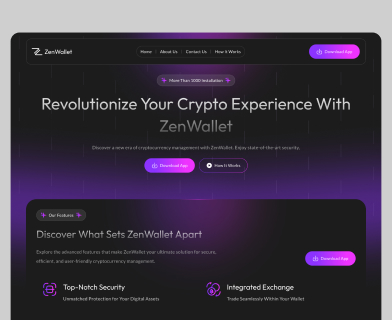 ZenWallet | Crypto Wallet Landing Page