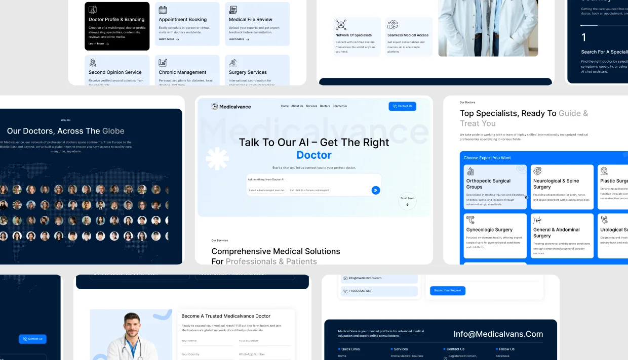 medicalvance | Health care UIUX and Webflow project