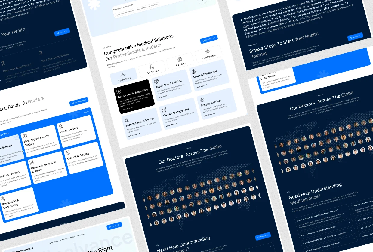 medicalvance | Health care UIUX and Webflow project